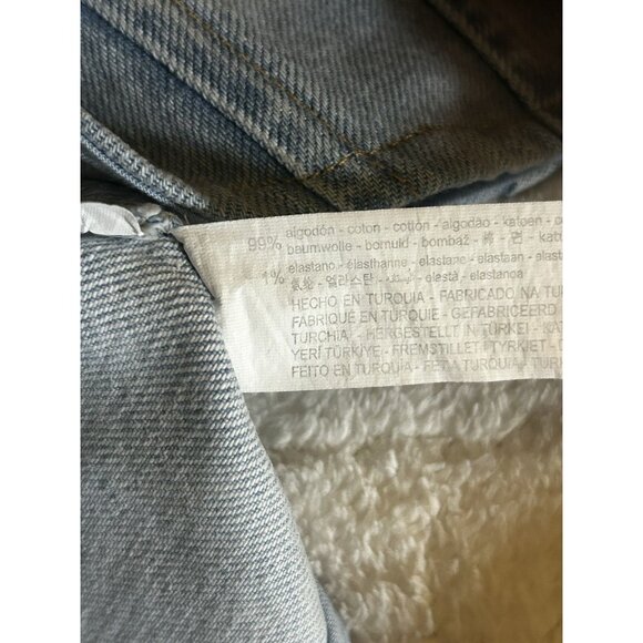 Zara Denim Women’s Blue Corset Sleeveless Crop Top Moto Size Small - Picture 6 of 6